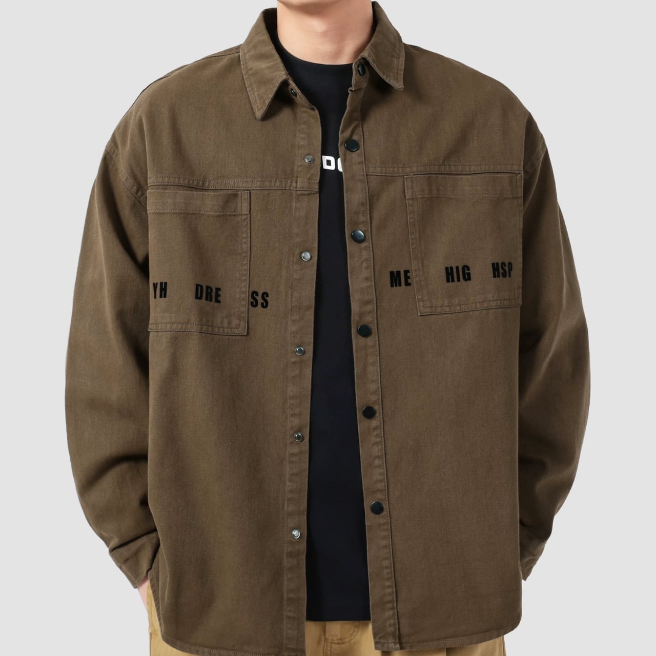 ボックスシルエット オーバーサイズ ボタンダウンシャツ 00220