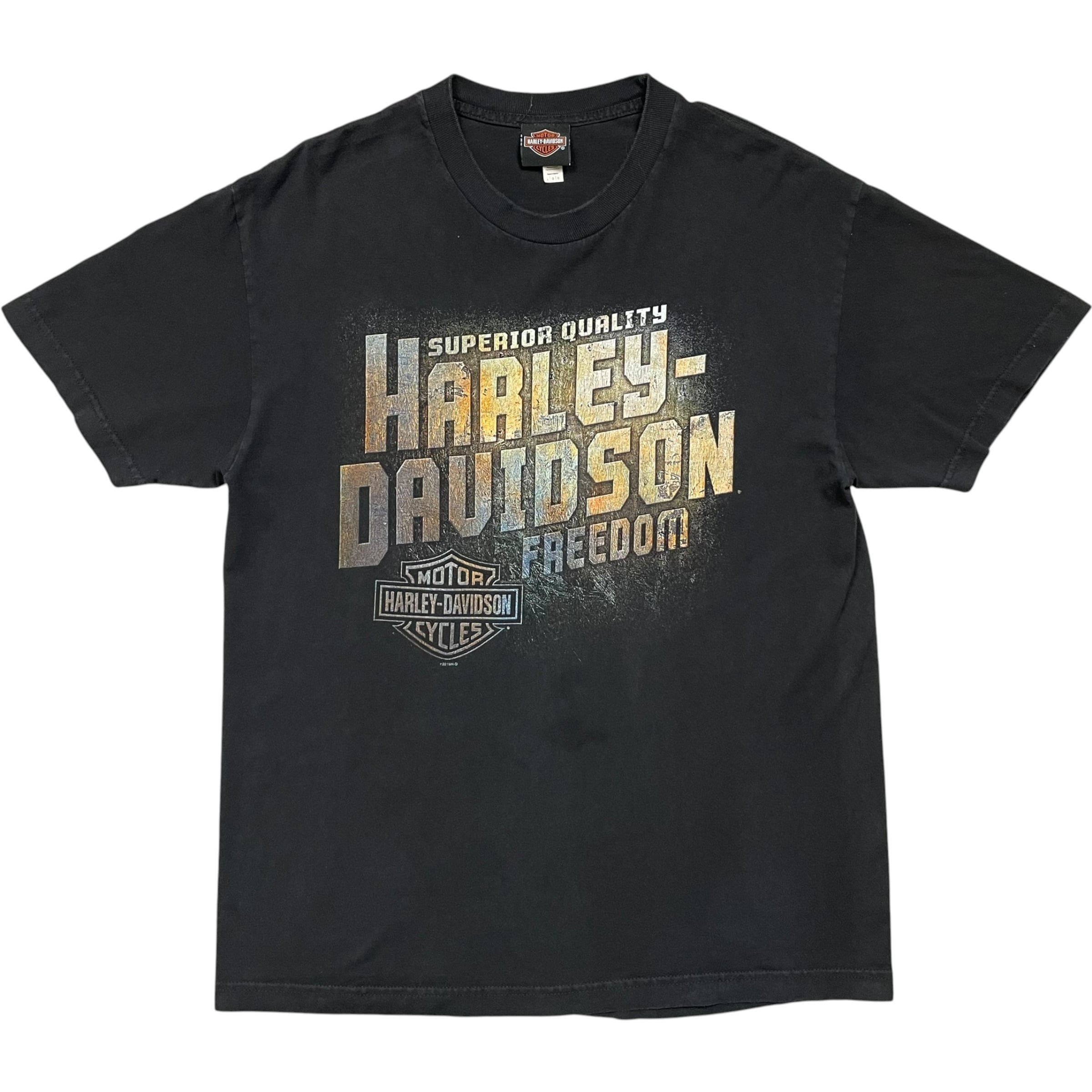 《L》 Harley-Davidson ハーレーダビッドソン Tシャツ ブラック プリントデザイン no.10170