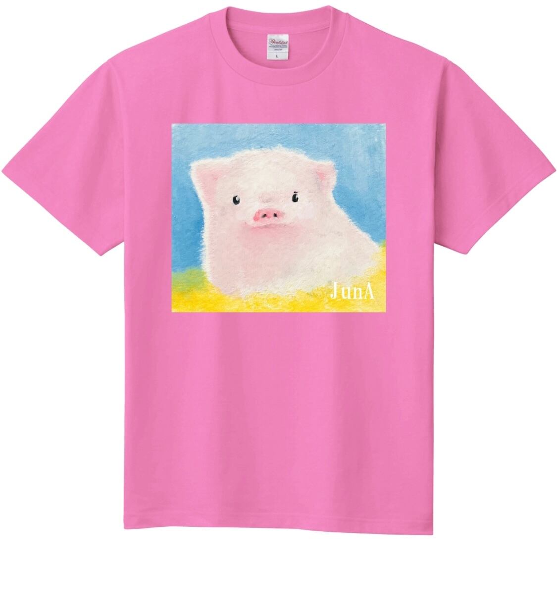 【Mサイズ】Tシャツ ピンク 幸せを呼ぶぶーちゃんTシャツピンク | Animaljun