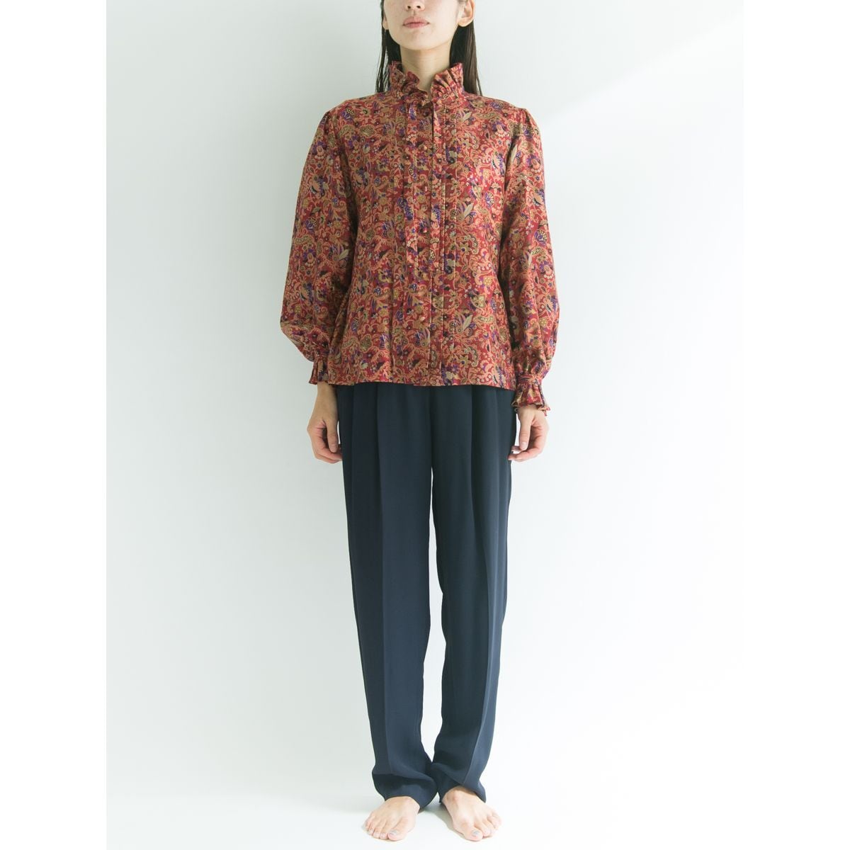 【Oscar de la Renta】silk shirt（オスカデラレンタ シルクシャツ）11b
