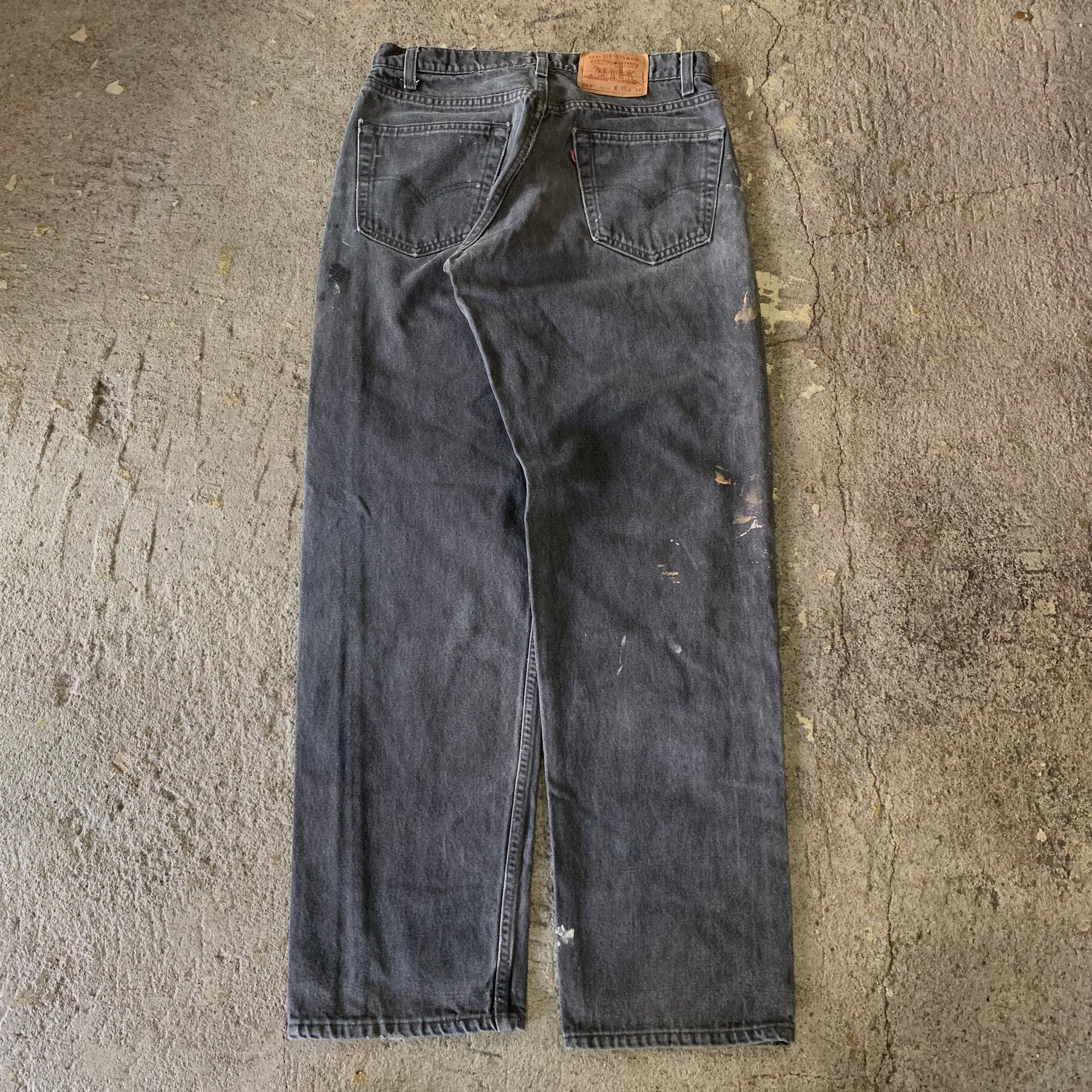 90s Levis 565 black denim pants | What