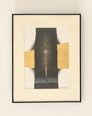 爲金義勝「樹」Tamekane Yoshikatsu"a tree"woodcut print