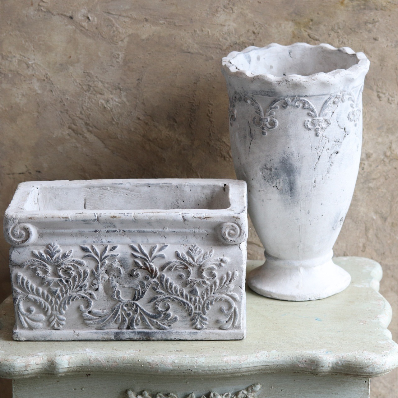 植木鉢　クラナスレクトポット　　陶器　アンティーク調　シャビーシック　オシャレ