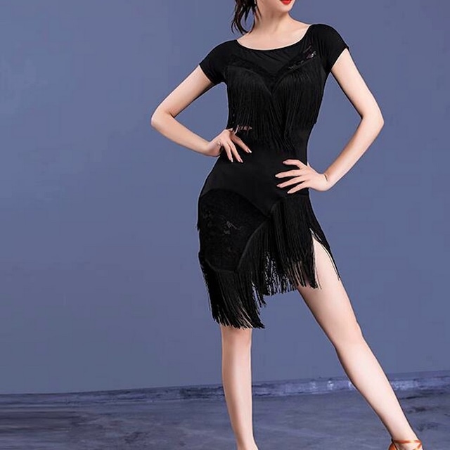 フリンジシルエット・レースドレス ds00671