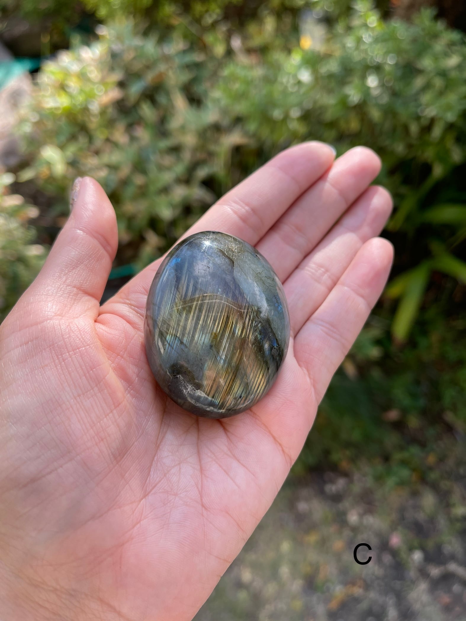 ラブラドライト　パームストーン(Labradorite　Palm stone）