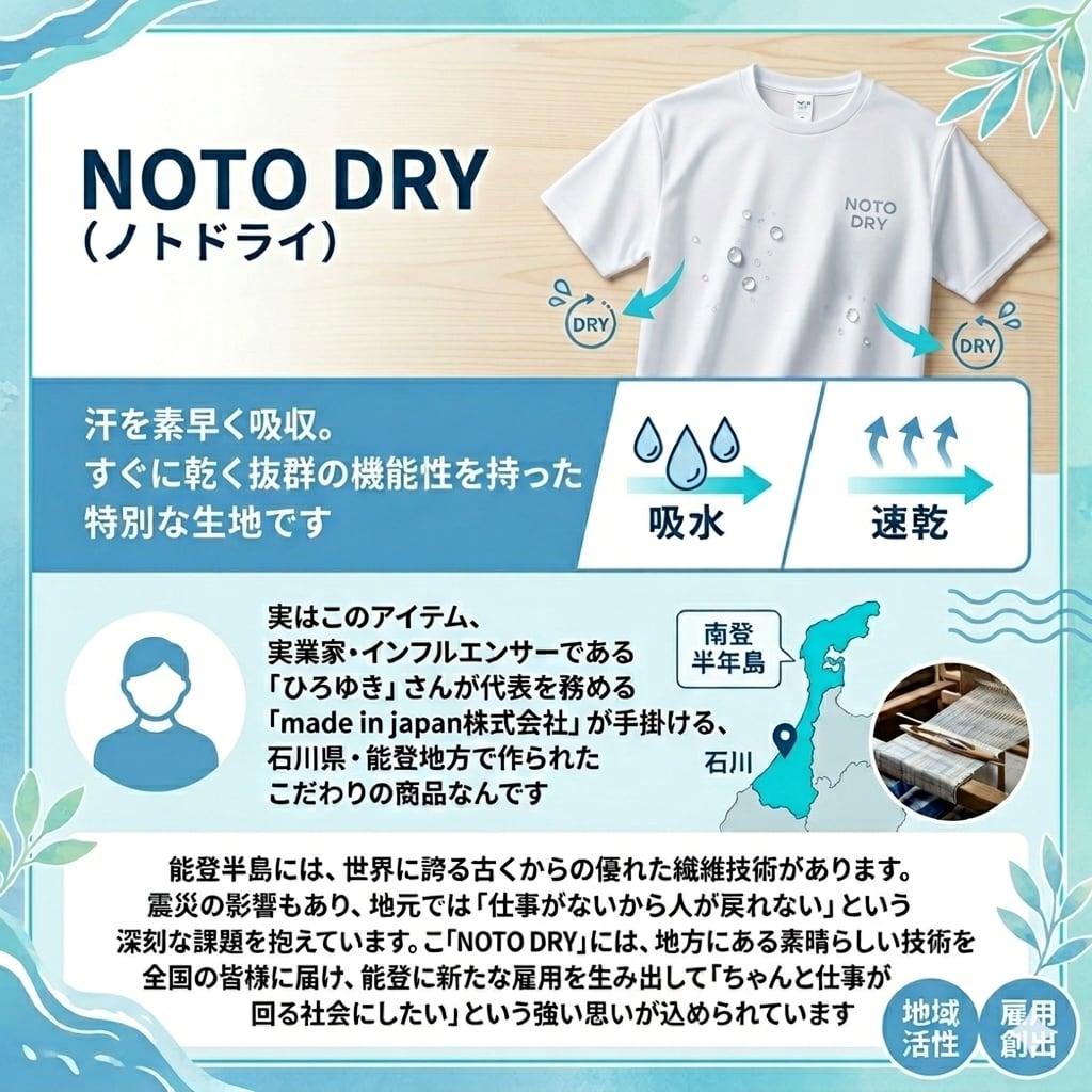 石川県能登製 10Mountain University / NOTO DRY Tshirts | 10Mountain