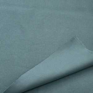AM423◆50cm◆40番スパンテレコリブニット生地◆ターコイズ