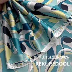 TC397◆3m◆SM◆ポリエステル100%ややとろみあり光沢サテン調生地◆プッチ柄