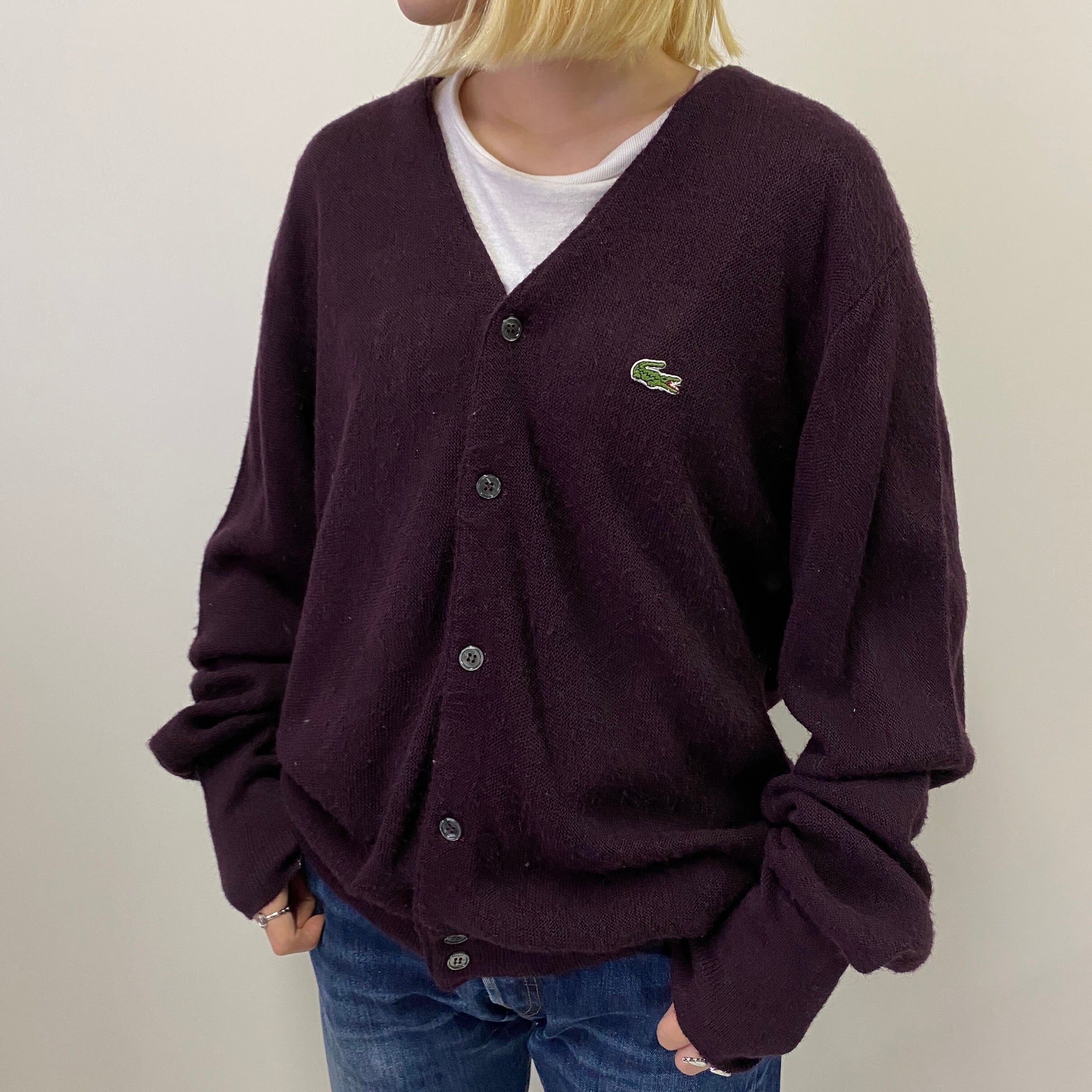 USA製 70年代 ビンテージ LACOSTE IZOD ラコステ アクリルニット 