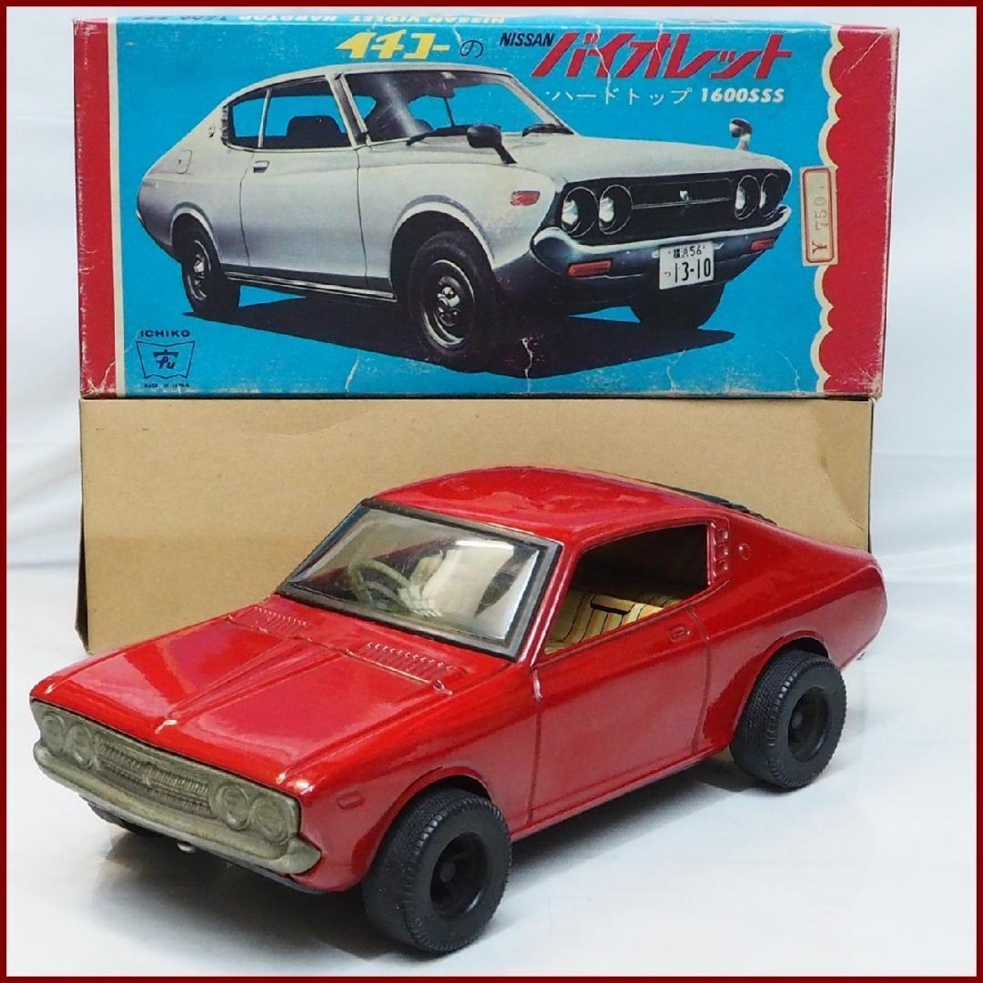 イチコー日産バイオレットHT 1600 SSS 赤tinブリキtoy car箱付