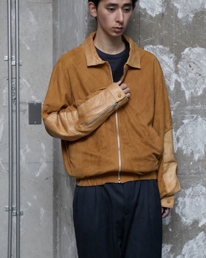 old switching design leather jacket / From EUROPE