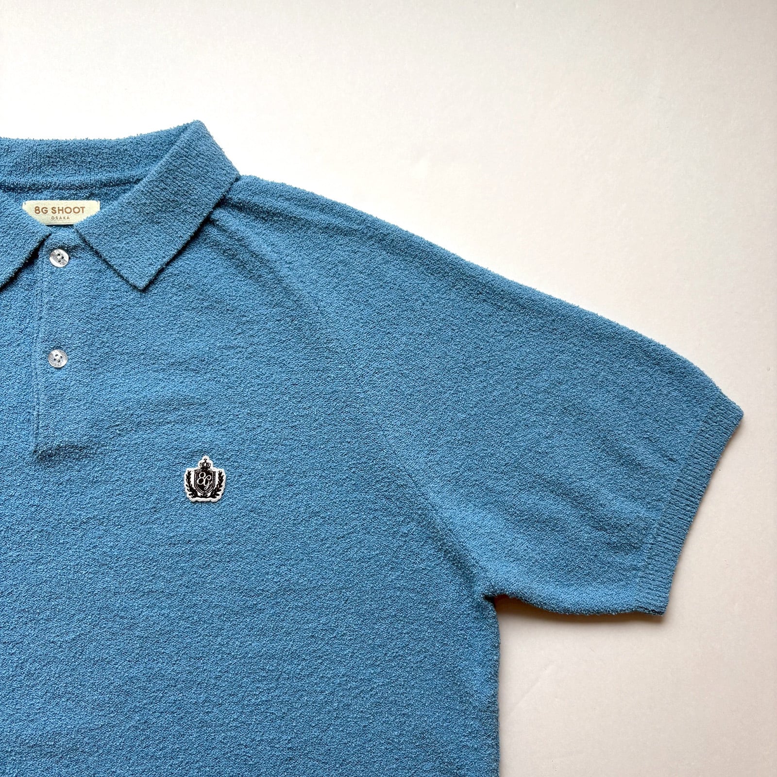 SUPER SOFT PILE KNIT POLO SHIRT -LIGHT BLUE- | 8G SHOOT WEBSTORE