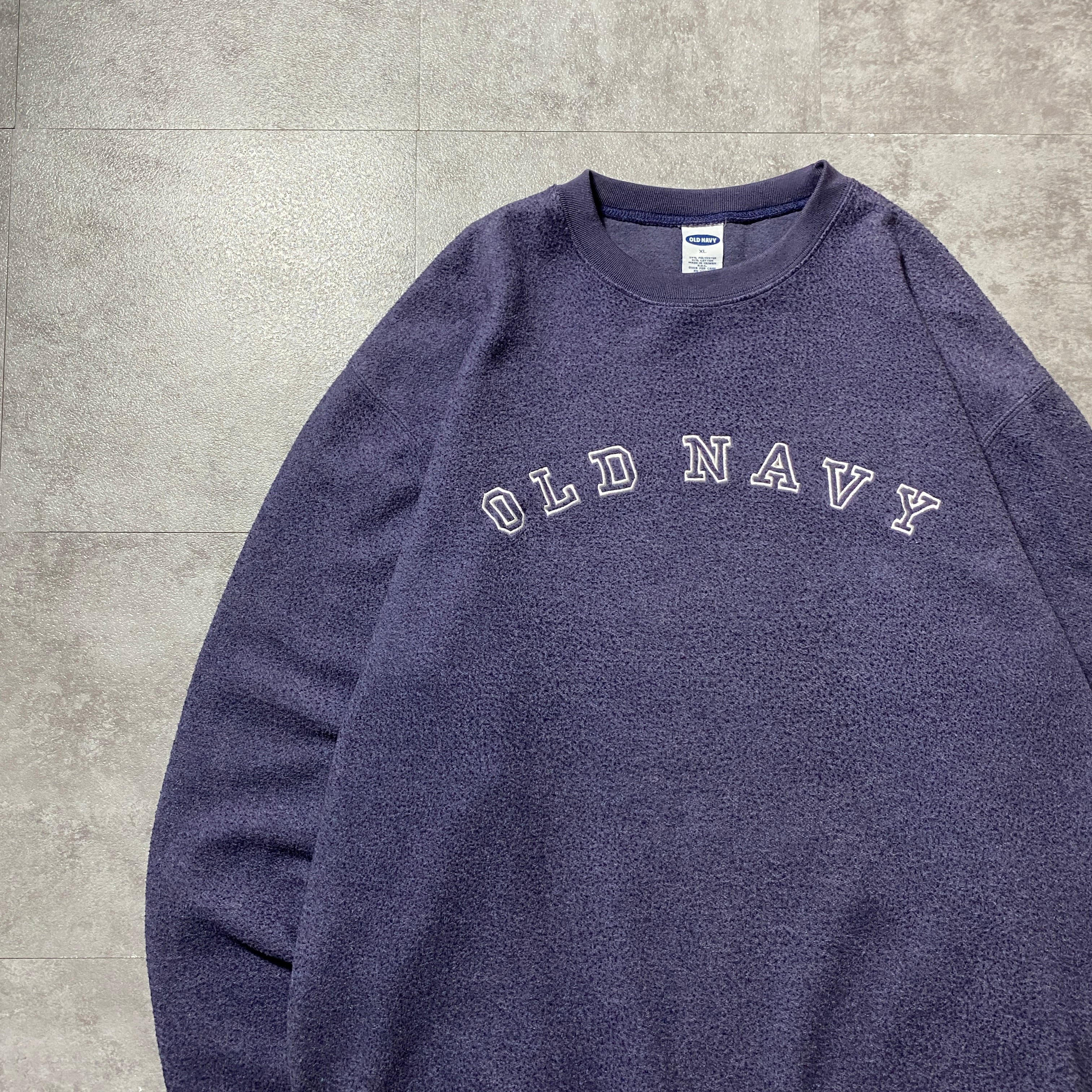 00's OLD NAVY オールドネイビー 刺繍アーチロゴ インサイドアウト