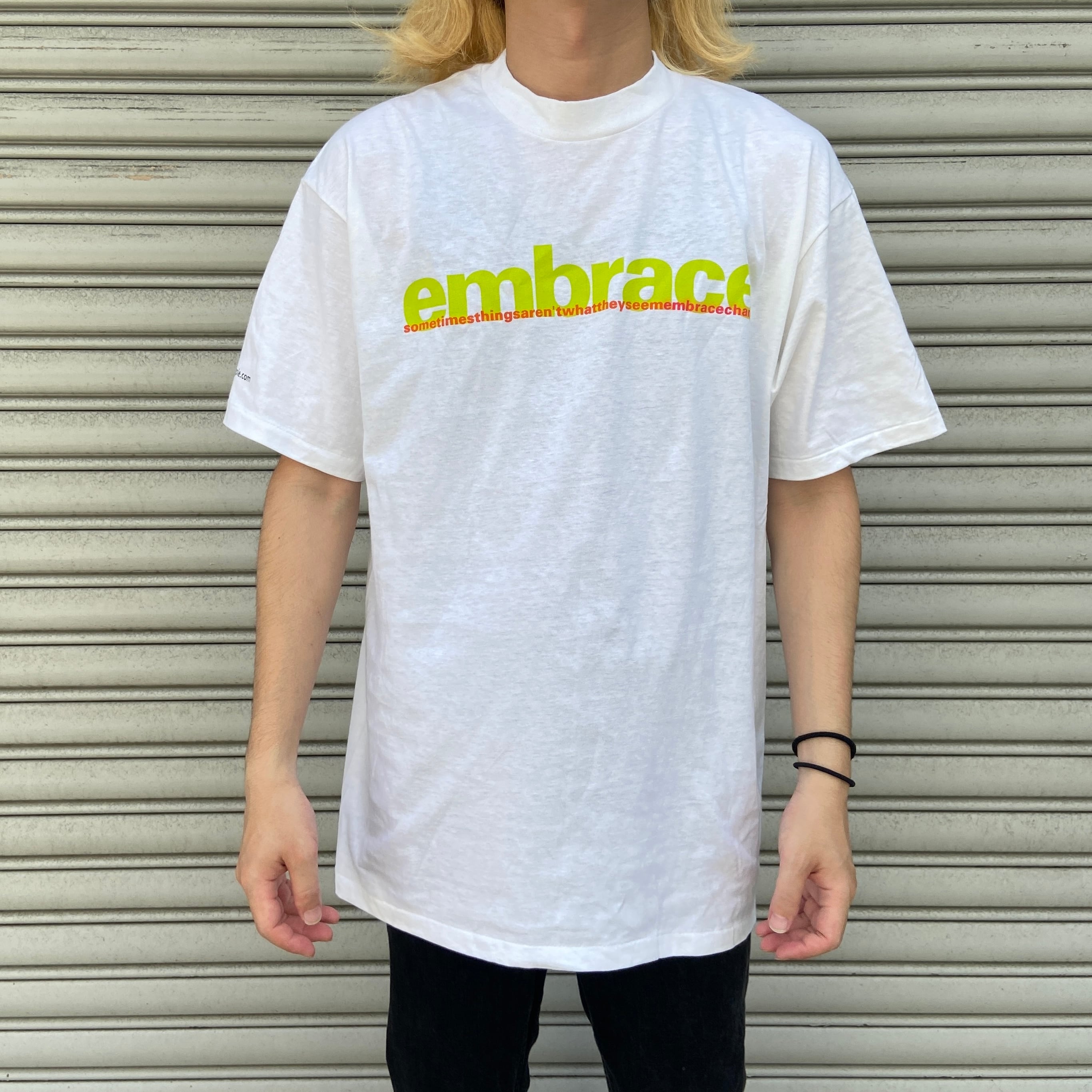 90s Apple アップル 企業ロゴプリントTシャツ 両面プリント 白 L