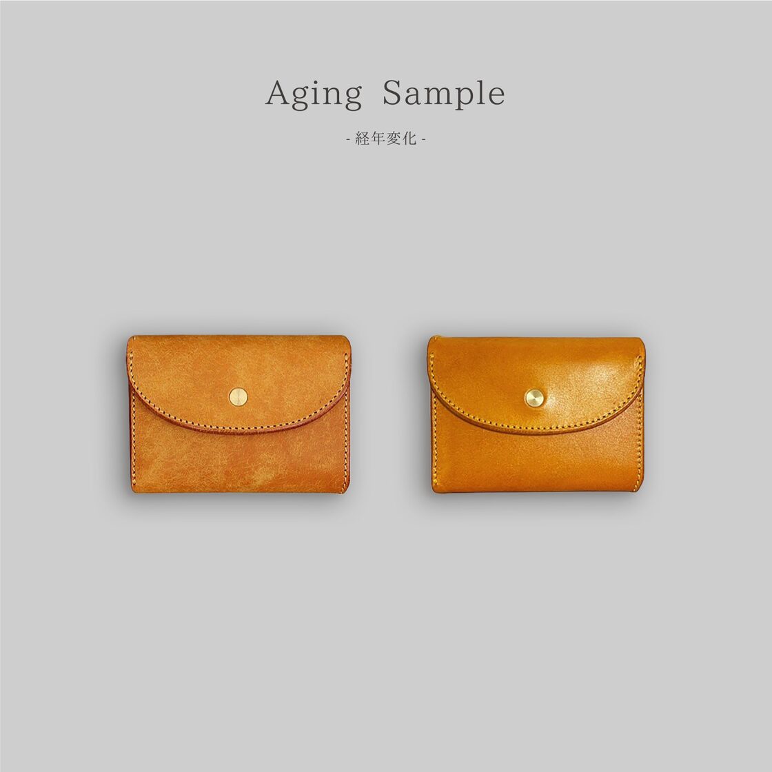 Iru×IKENOHATA GINKAWATEN】PUEBLO LEATHER COMPACT WALLET HIMAWARI 