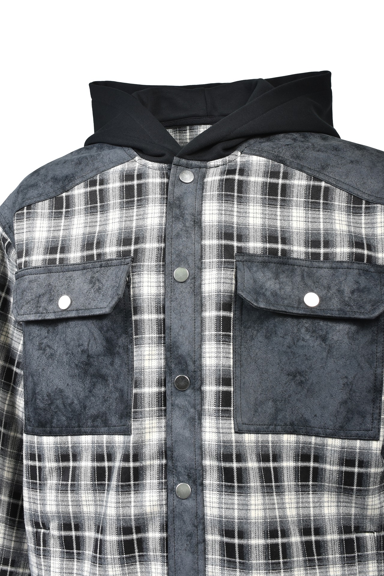 BREATH / new rich check hoodie shirts