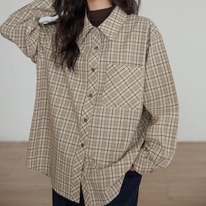 retro plaid top shirt