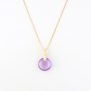 Drops amethyst round necklace