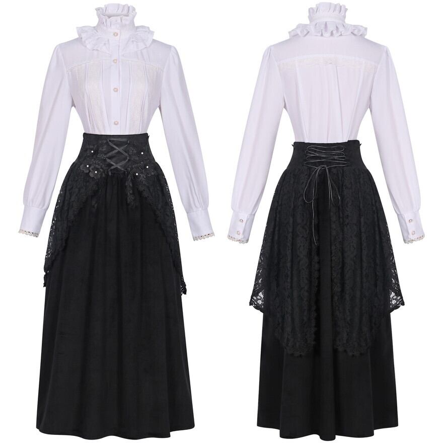 サブカル 服 地雷系 通販 服 セットアップ ビクトリア朝 上品 大人ゴシック きれいめ パーティ お出かけ 大人ロリータ
