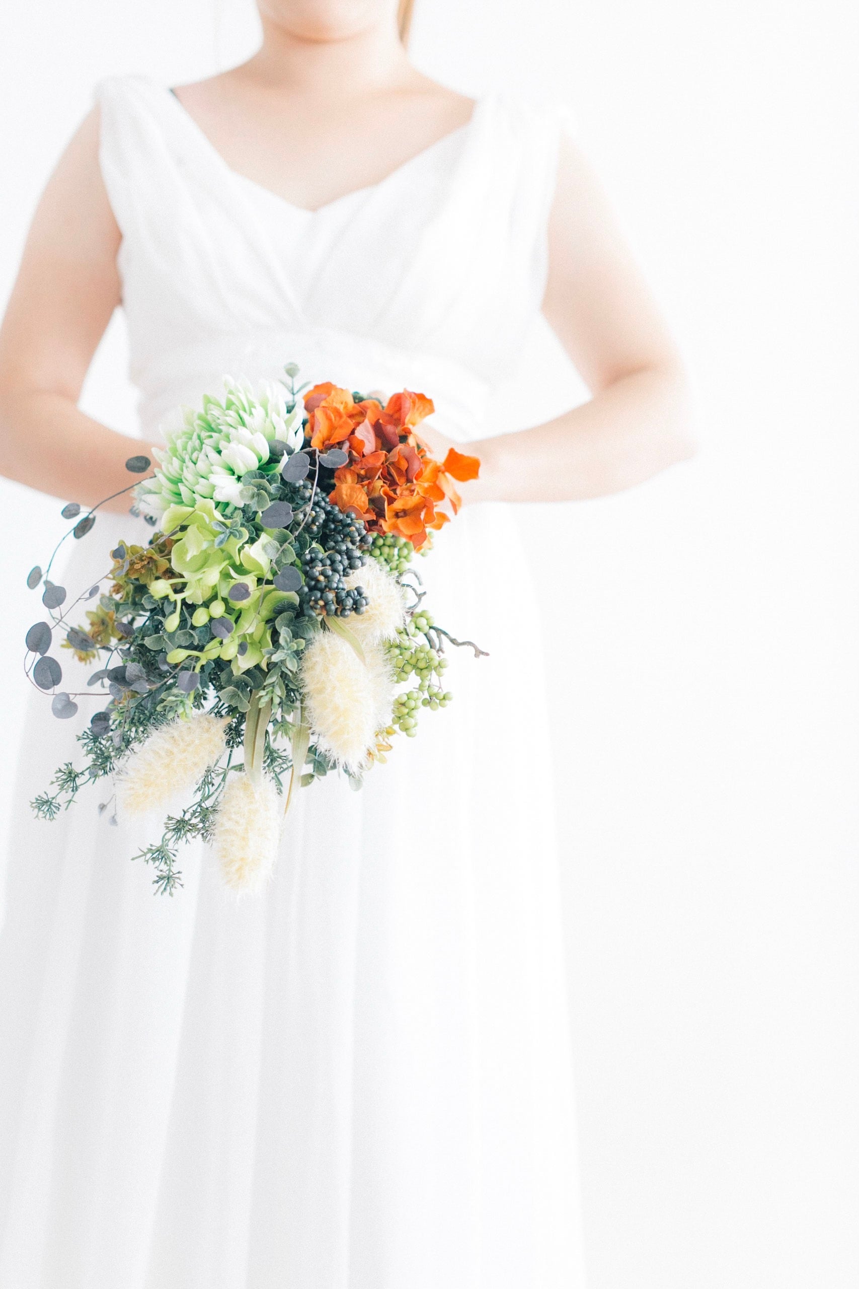 和装にもおすすめ!クラッチブーケ【ブートニア付|FleurLilas 和装にもおすすめ!クラッチブーケ【ブートニア付|FleurLilas