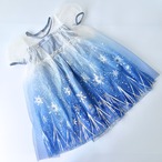 100-150【即納】ホワイトスノウプリンセスドレス［ 雪 氷の結晶 ドレス プリンセス］