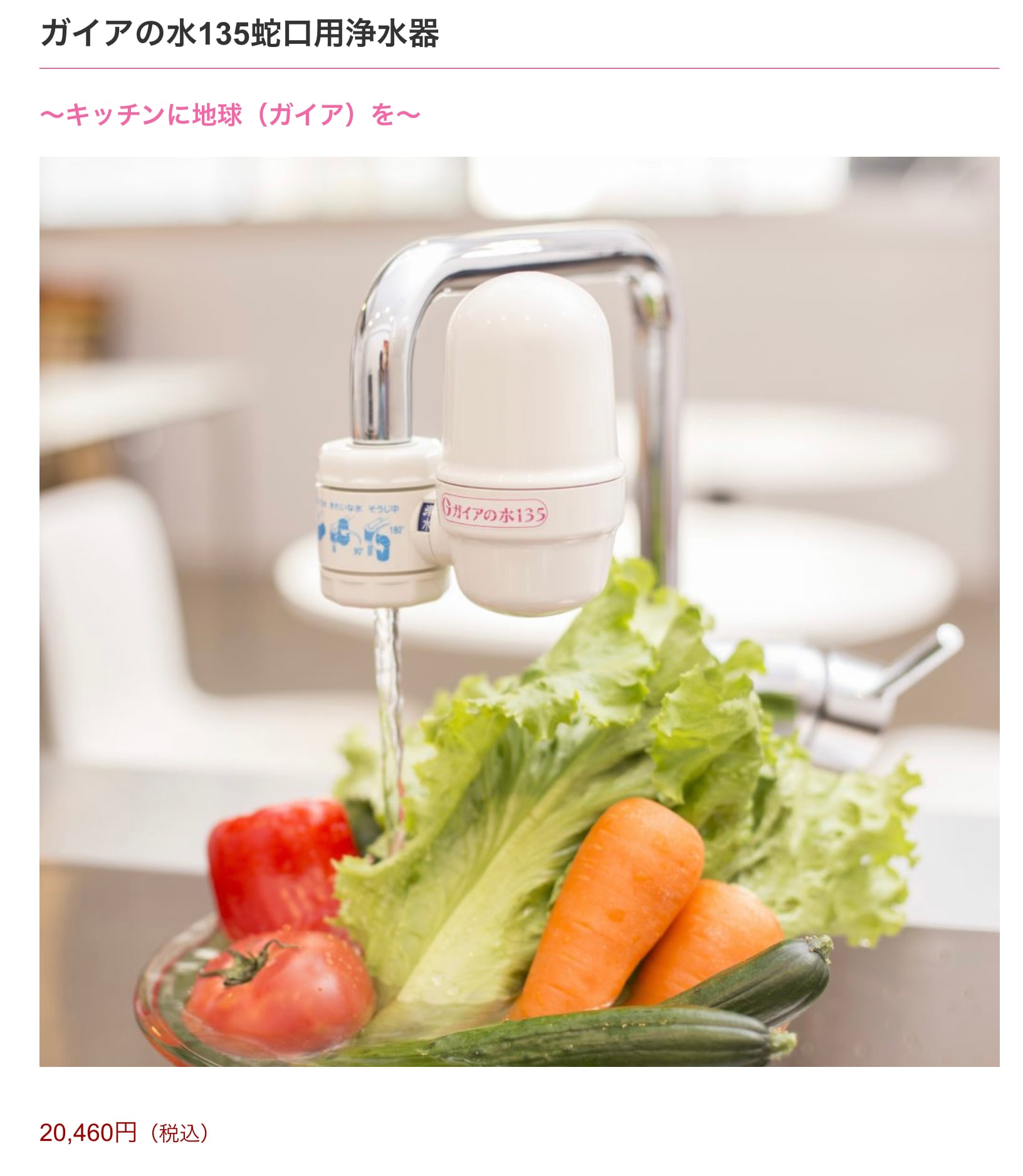 ガイアの水☆蛇口用浄水器