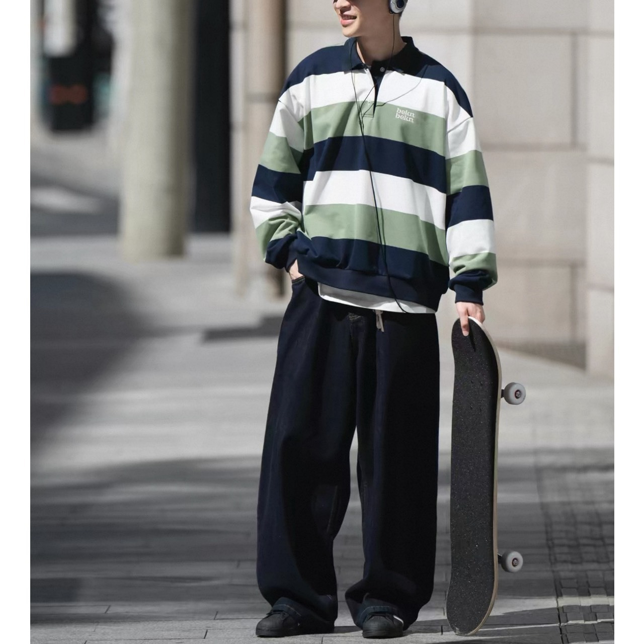 Oversized stripe sweat 1274 - 4