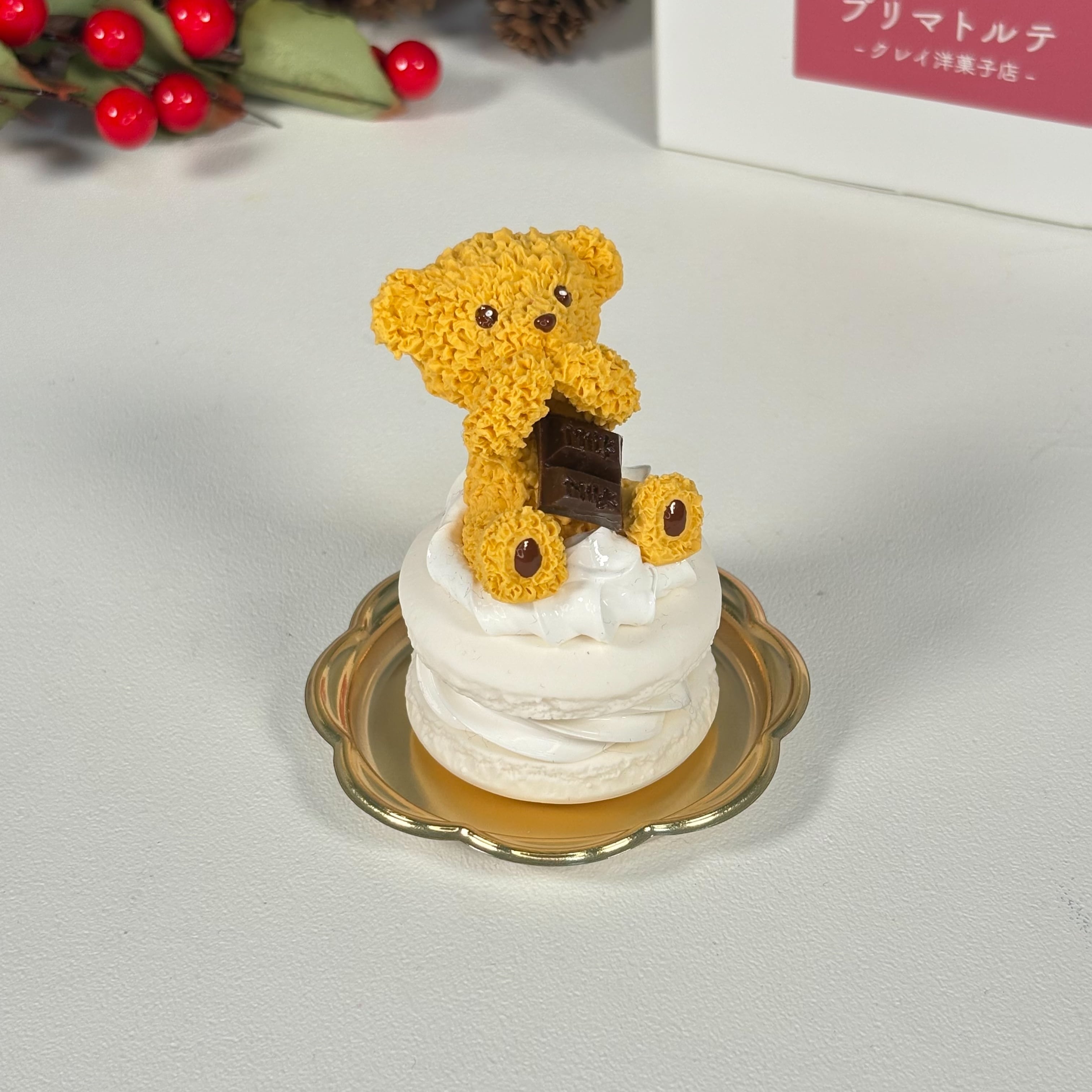 チョコクマカロンのオブジェ