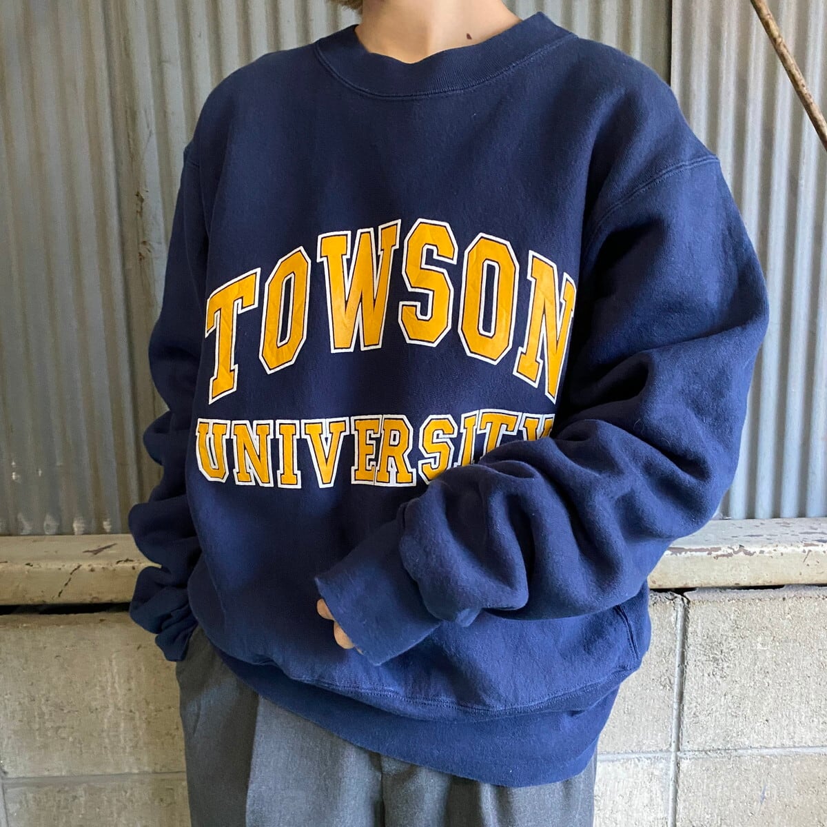 80‘s college sweat NAVY ノームコア