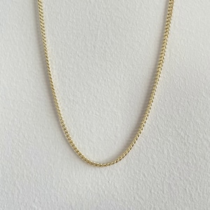 【14K-3-27】16inch 14K real gold chain necklace
