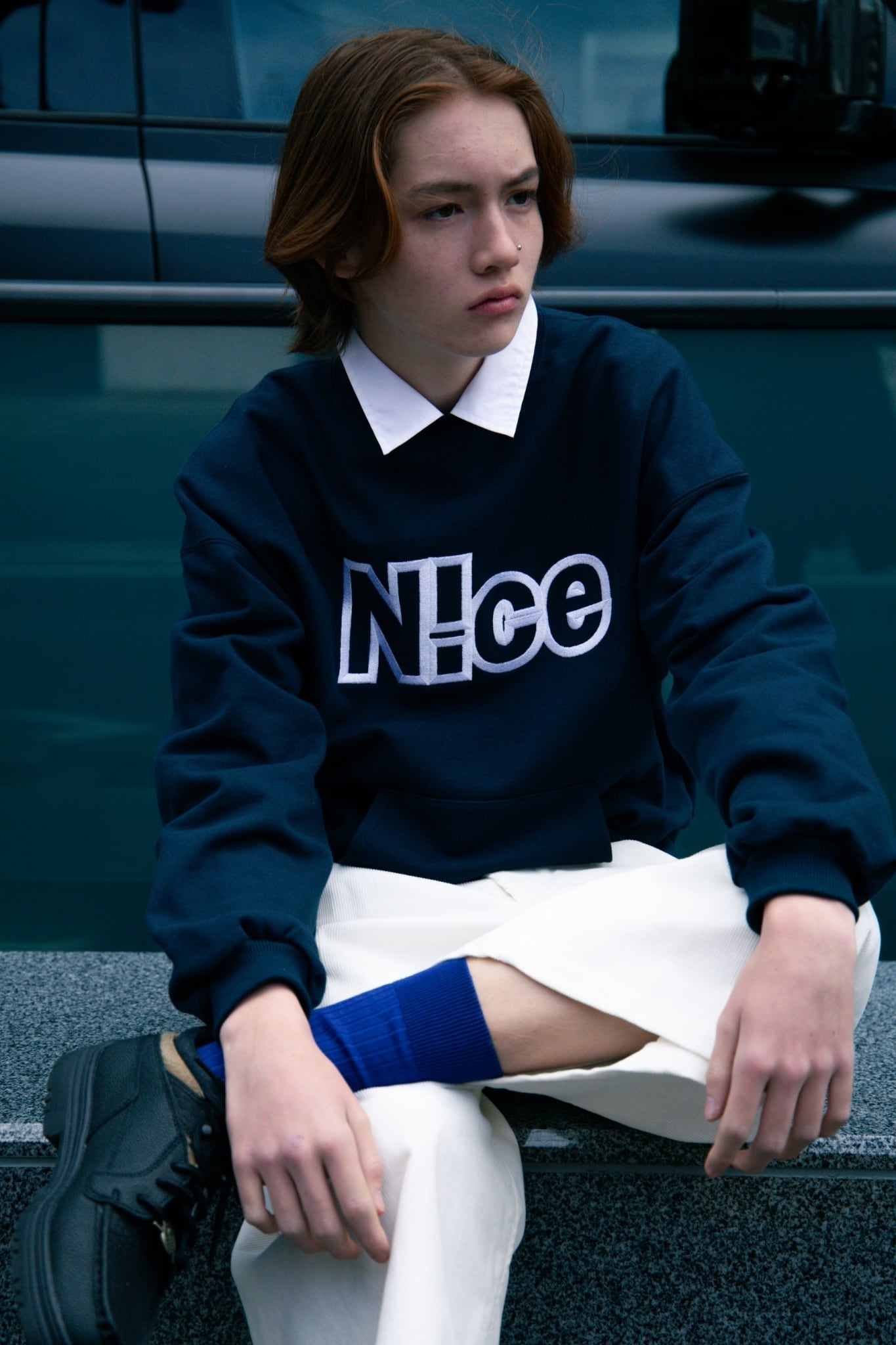 N!ce logo sweat（NAVY） | N!ce shop