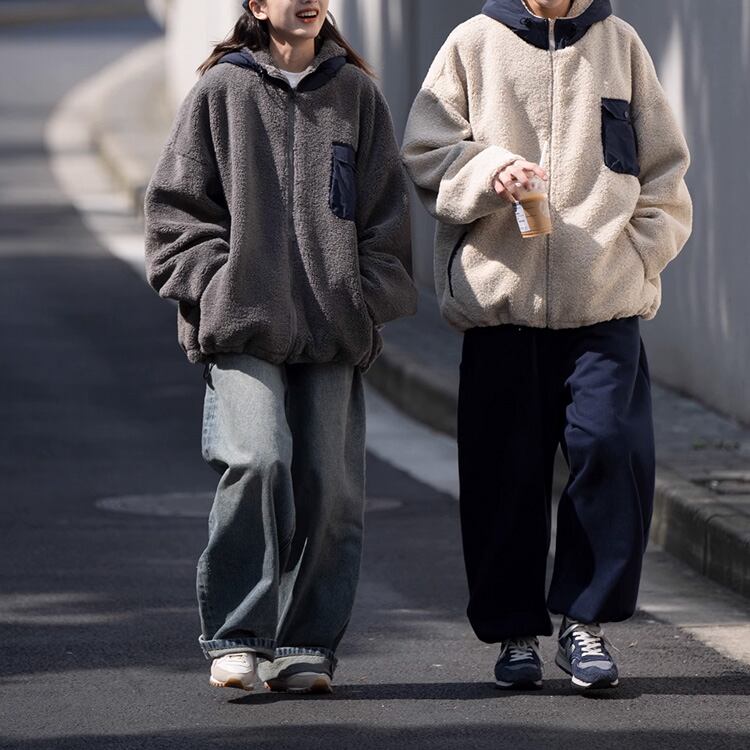 ★PATCHWORK HOODED CARDIGAN JACKET　　　A0839