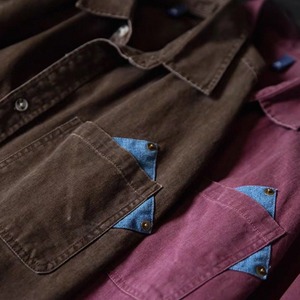 Two-tone patch pocket shirt 1530