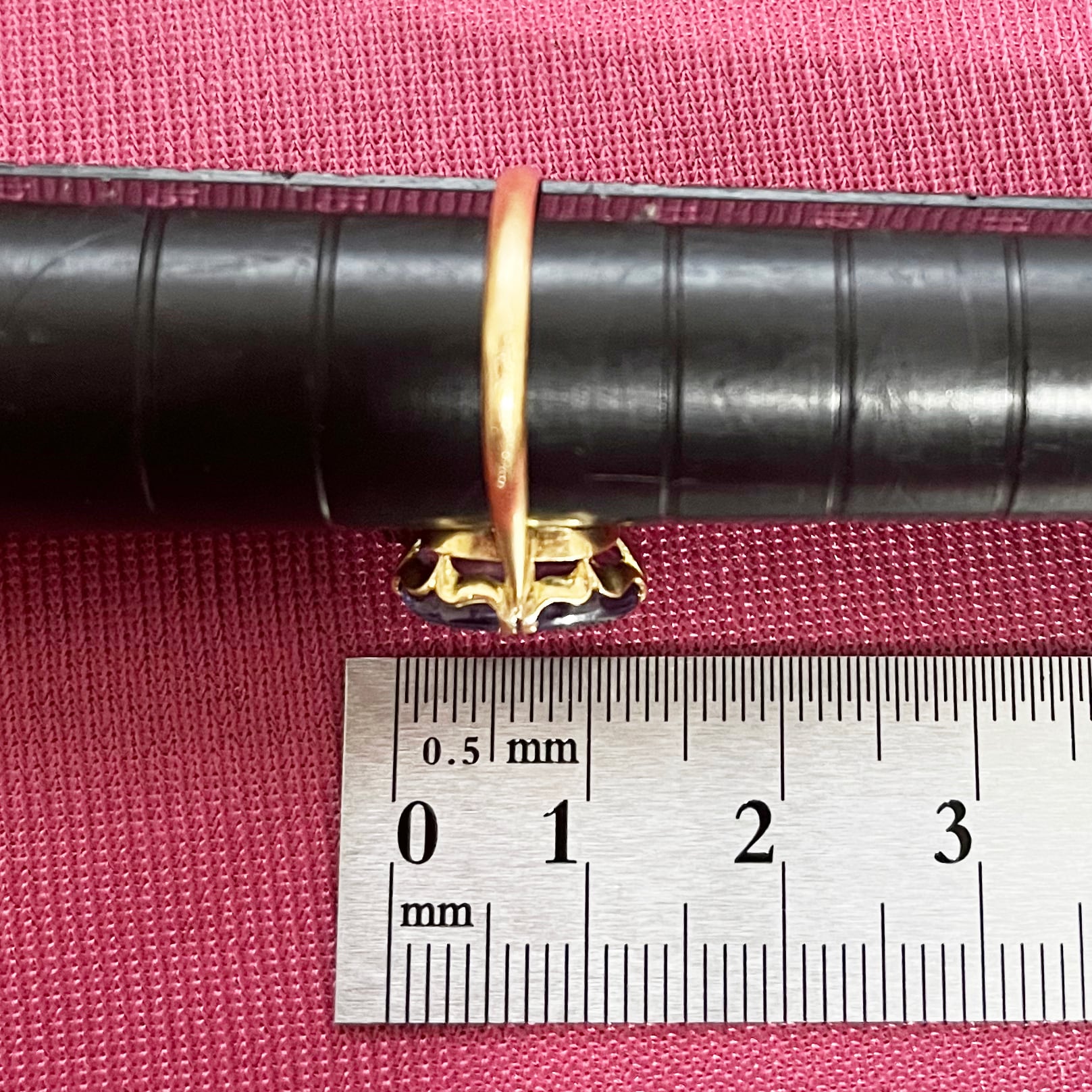 昭和ジュエリー K18 リング ヴィンテージ 昭和レトロ 透明感ある