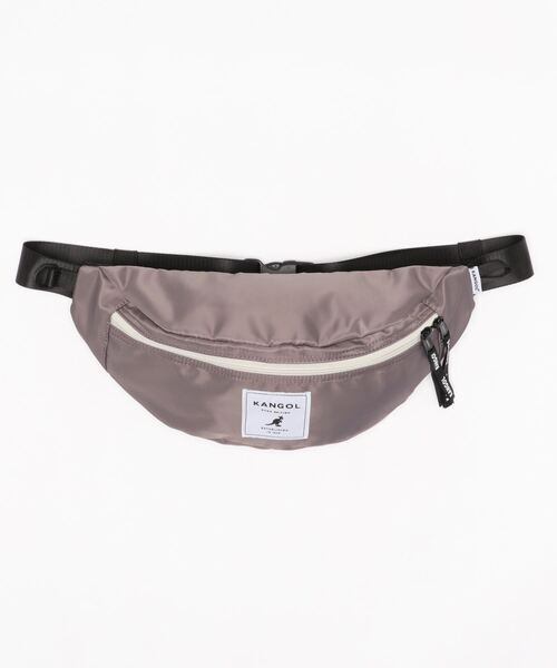 KANGOL (カンゴール) ダブルジップ ナイロン ウエストバッグ ショルダー KGSA-BG00204 チャコール