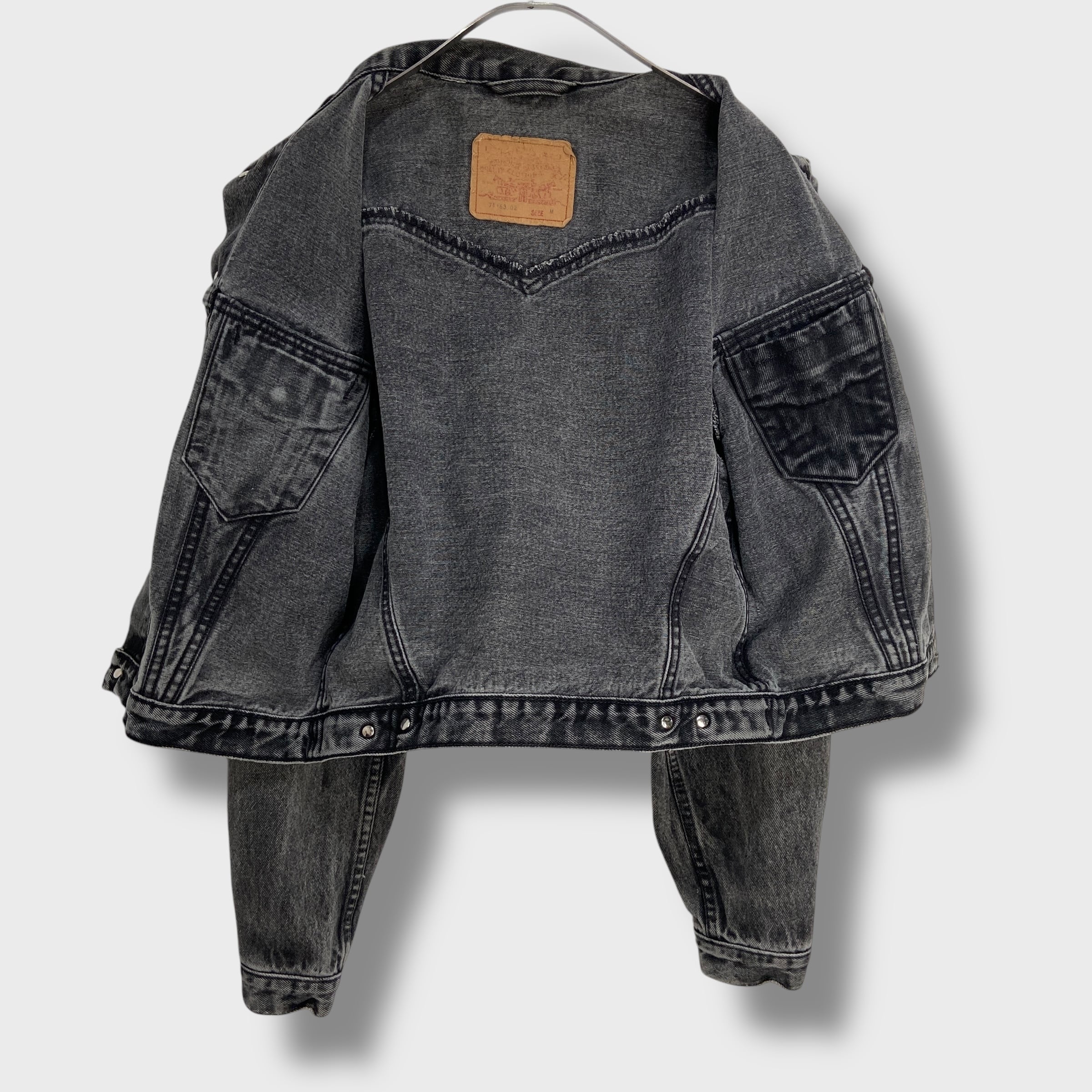 80-90s Levi's 71163 ブラックデニムGジャン 短丈 黒 M | 古着屋 Uan