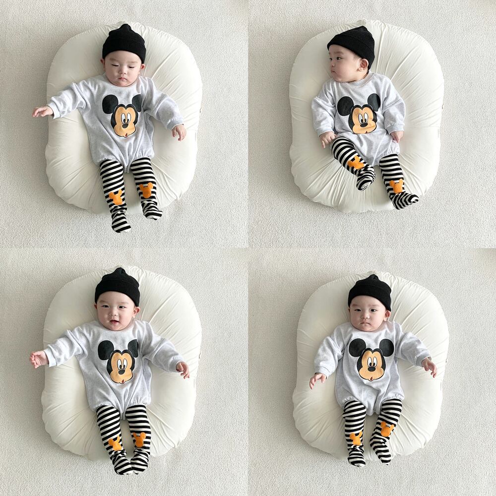 BABY】並行輸入品ベビーミッキーロンパースとレギンス2点セット【yo