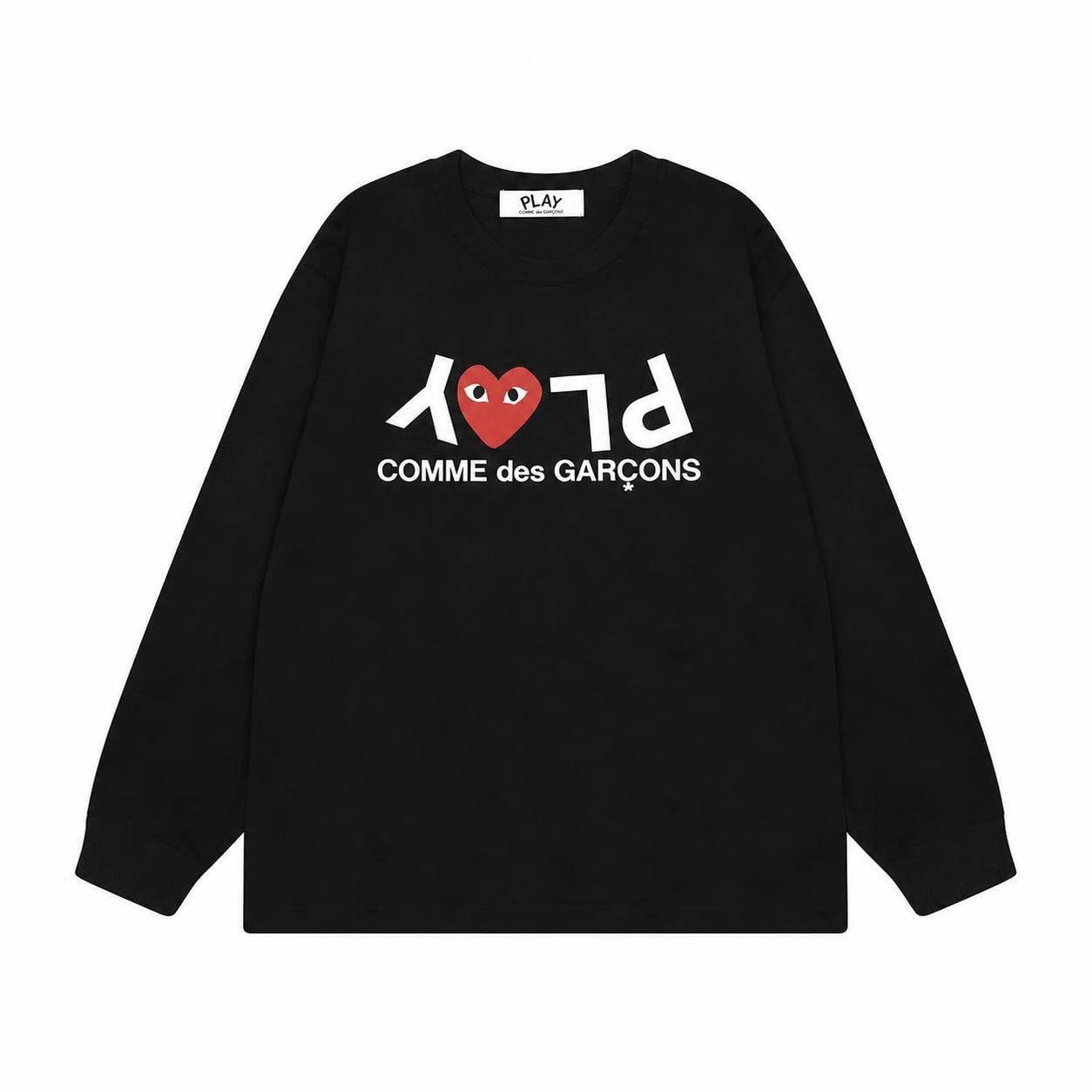 プレイ コムデギャルソン PLAY COMME des GARCONS マルチハートプリント cdg 長袖 Tシャツ メンズ レディース 長袖 柔らかい肌触り クルーネック 長袖 ロゴプリント カットソー