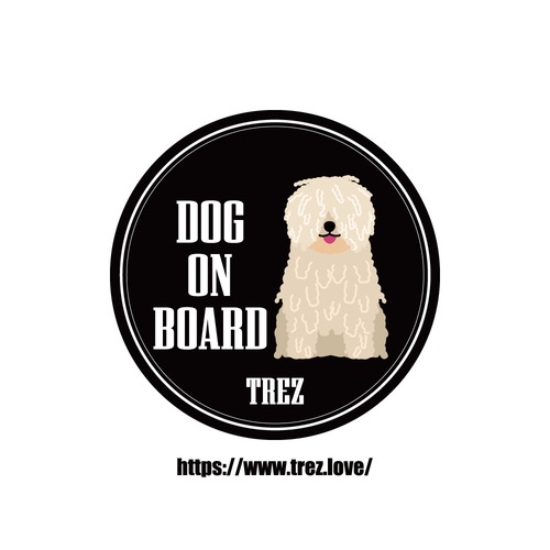 全8色 名前入り DOG ON BOARD プーリー ポップアート ステッカー