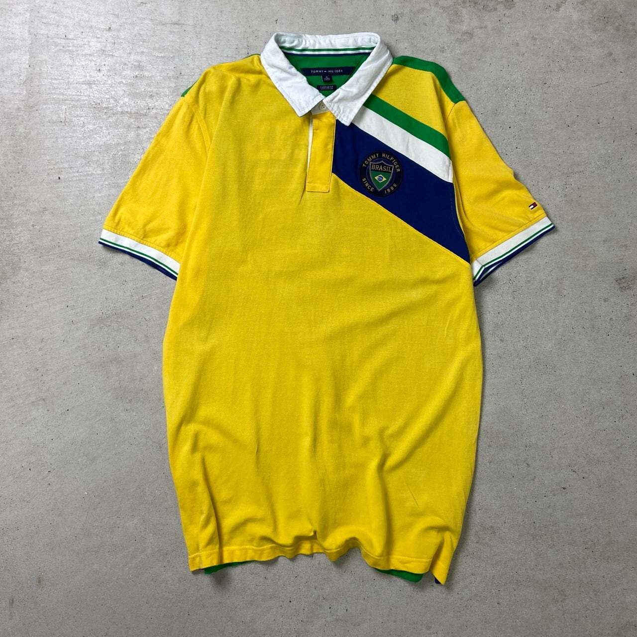 00年代 TOMMY HILFIGER トミーヒルフィガー BRASIL 半袖 ラガーシャツ
