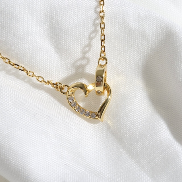 s925 Heart zirconia necklace
