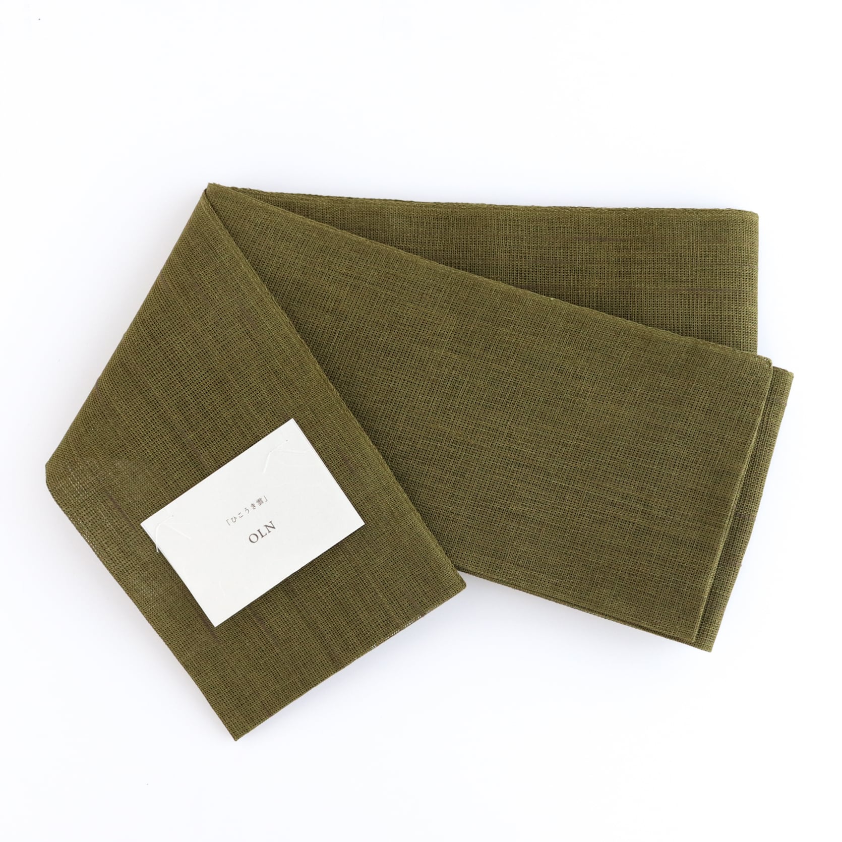 半巾帯「ひこうき雲」鶯 | OLN web shop