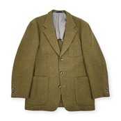 GOODカラー◆Harris Tweed ハリスツイード × St.J.S.C. 3B ジャケット コート サイズ L/緑/グリーン/レナウン/日本製/オールド/ビンテージ