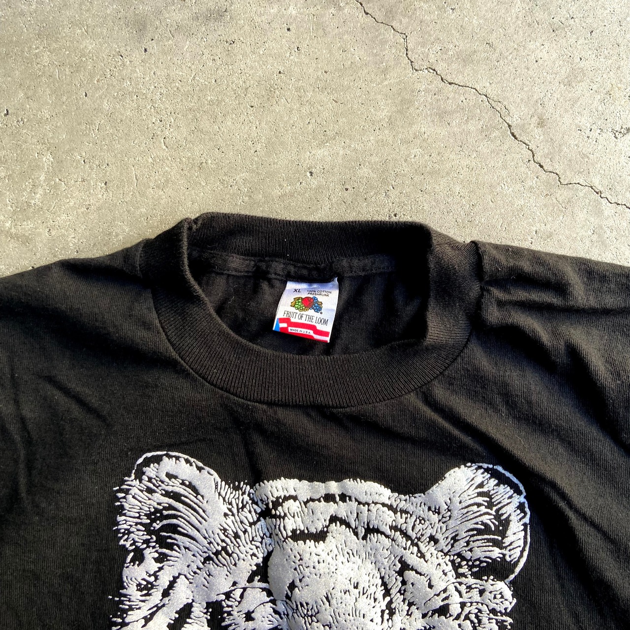90年代 USA製 ホワイトタイガー アニマルプリントTシャツ メンズXL 