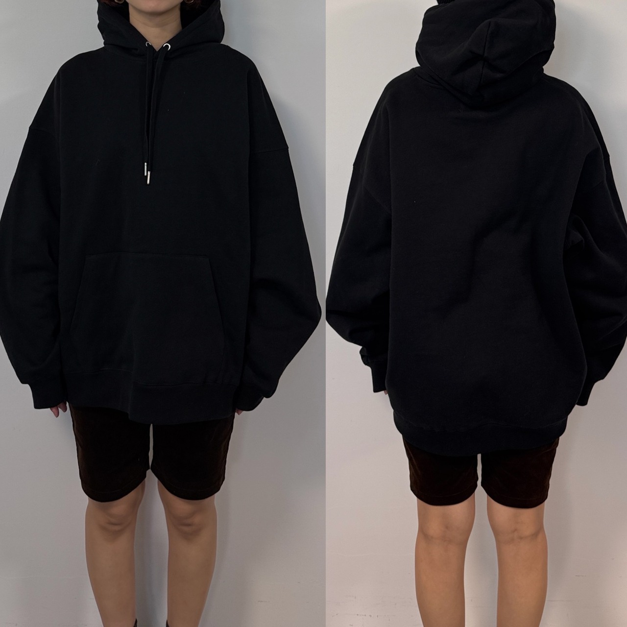 フーディーUSコットンBIGスウェットPO/ブラック