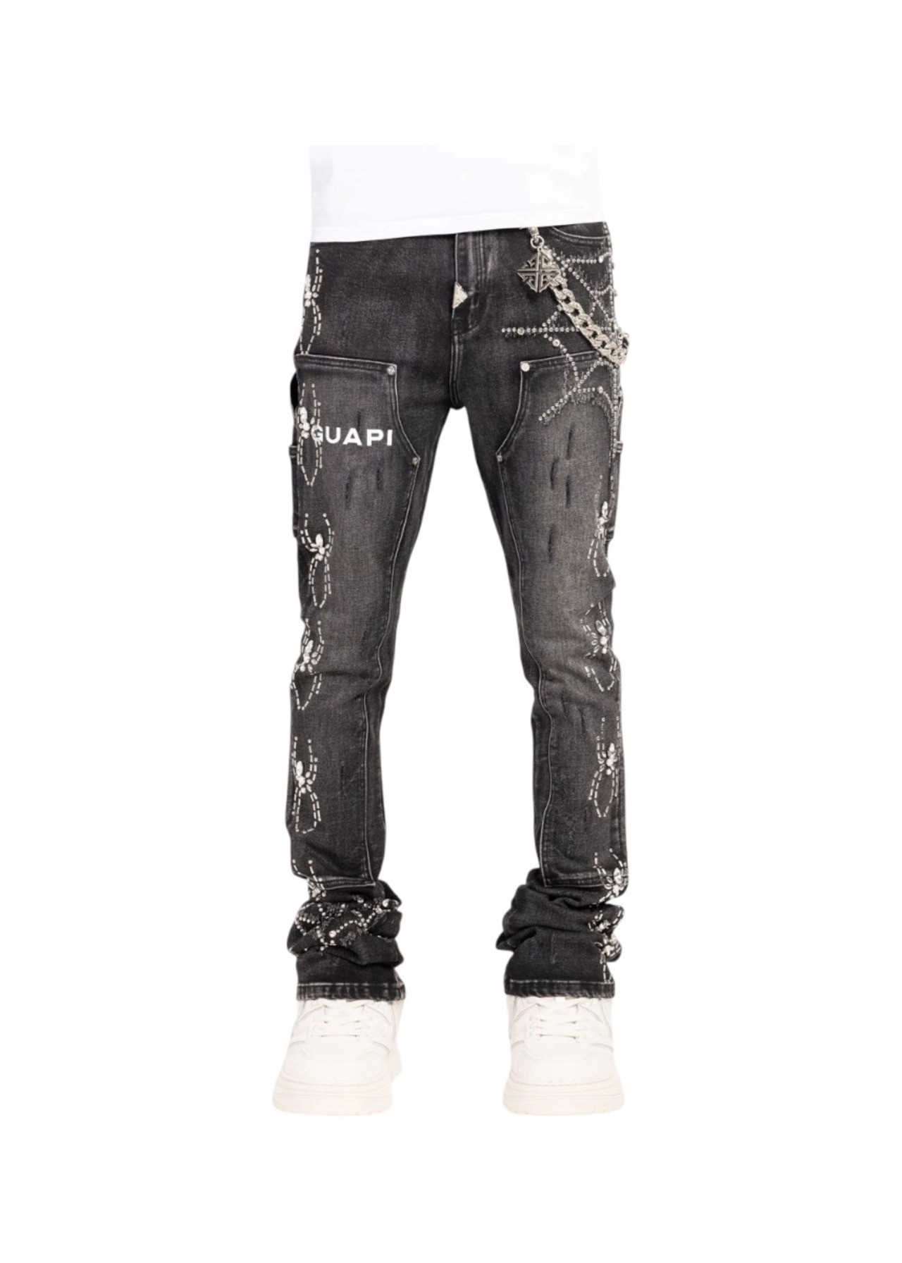GUAPI / obsidian black spider denim V2
