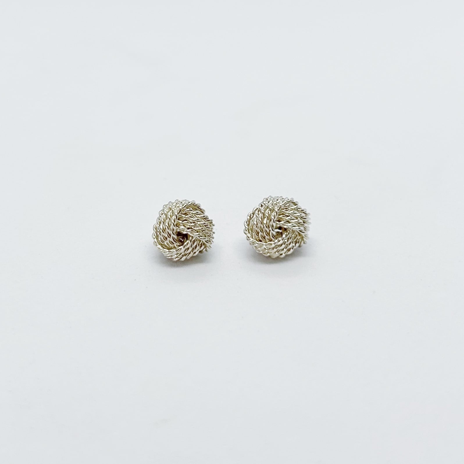 T8067】Tiffany&Co. サマセットメッシュボールピアス/silver925