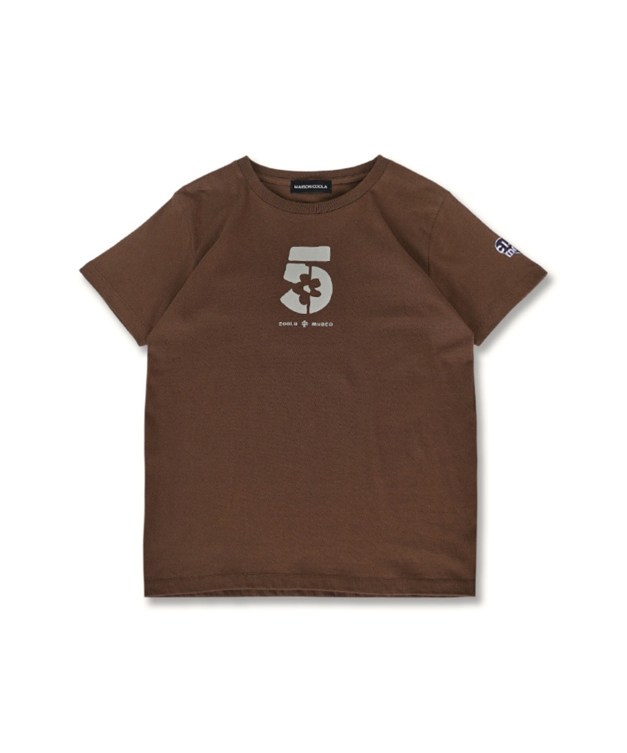 5ロゴプリントコンパクトTシャツ (BROWN)　CQ-49005