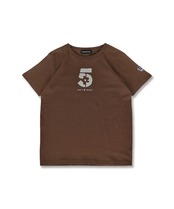 5ロゴプリントコンパクトTシャツ (BROWN)　CQ-49005