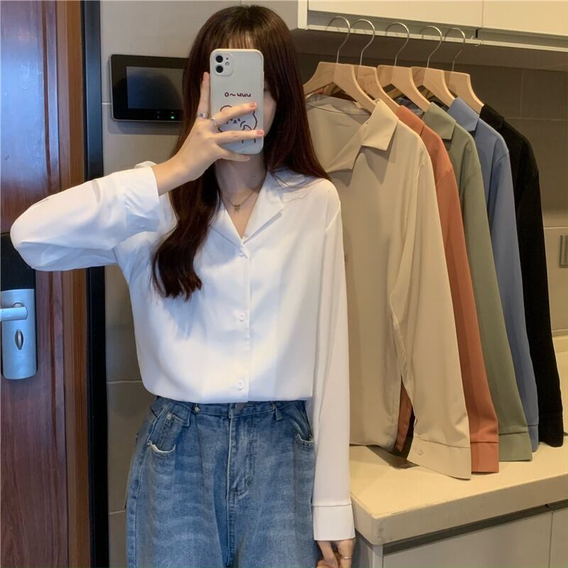 オータムジャケット ホワイトシャツ 薄手コート スタンダードスタイル ロング レトロ 秋物 1号婦人6816636602